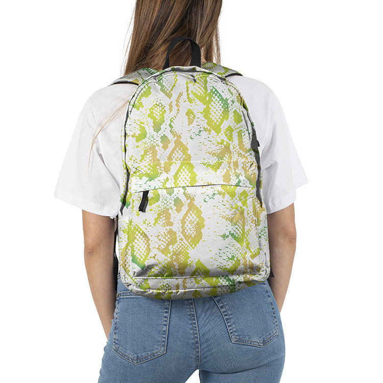 Snakeskin pattern backpack