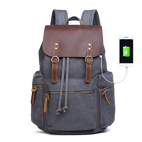 trendy canvas backpack
